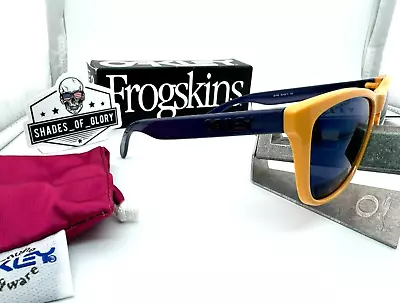 Oakley Frogskins Aquatique Drop Off Blue Iridium Polarized Sunglasses 24-362 New • $120