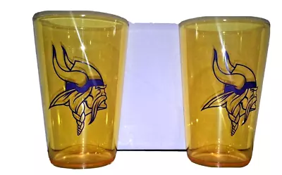 NFL Minnesota Vikings Plastic Pint Glasses 2 Pack • $9.95