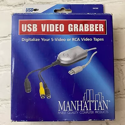 USB Video Grabber Manhattan RCA Jack S-Video Input • $10