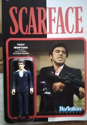 Scarface Tony Montana ReAction  3.75  Funko Action Figure Sealed Unpunched New • $125