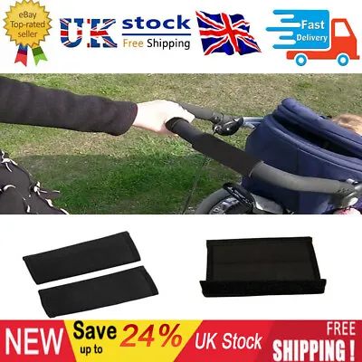 Baby Pram Stroller Pushchair Handle Grip Sleeve Bumper Bar Cover Nylon Fabric UK • £3.56