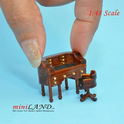 1:48 1/4  Quarter Scale Desk And Chair Set Top Quality WN Dollhouse Miniature  • $33.95