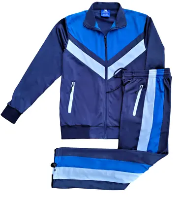 Men's Tracksuits Warm Full Zip Sports 2 Tone Track Jacket & Track Pants • $57.99