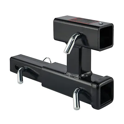 Truck 5000 LB Dual 2  Trailer Hitch Receiver Rise Drop Extender Adapter Towing • $47.99
