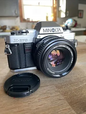 Minolta X-370 35mm SLR Film Camera W/ Minolta MD 50mm 1:2 Lens • $75