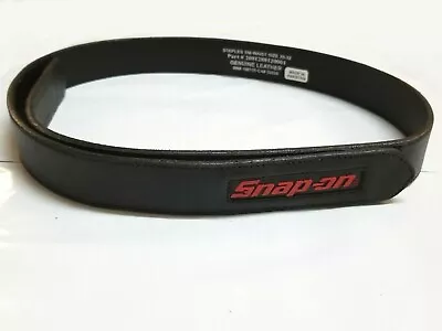 NEW Snap On Tools Men's Genuine Leather No-Scratch Black Work Belt Hook & Loop  • $34.95