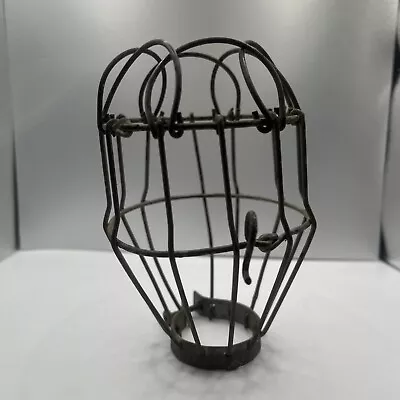 Vintage Industrial Light Bulb Safety Bird Cage Trouble Drop Light  Steampunk • $34.58