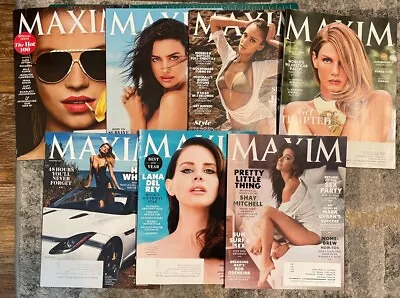 Maxim Magazines Lot Of 7 Issues 194-200 June 2014-February 2015 • $0.99