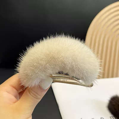 Women's Cute Real Mink Fur Hair Hair Clip Hairpin Bobby Pin Hair Accessories • $13.99