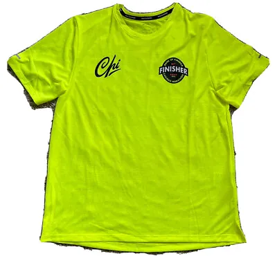 Nike Miler Chicago Marathon Finisher 2021 Running T Shirt Mens Medium Volt Green • $69.22