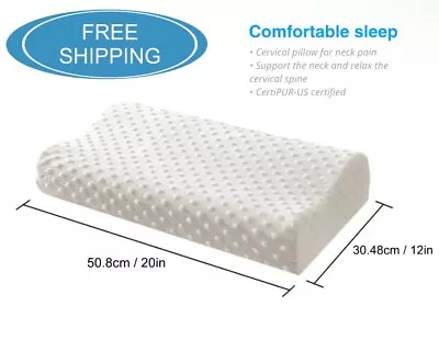 Orthopedic Contour Memory Foam Pillow Cervical Bed Pillow For Pain Relief • $15.98