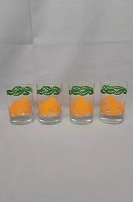 Anchor Hocking 1987 Orange Juice Glass Set Of 4 • $19.98