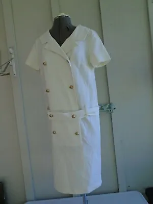 Camelon Vintage Dress Small Nautical Military Waitress Costume Woolworth Counter • $11.40