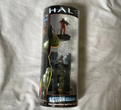 £25.40 • Buy Halo Action Clix Red Spartan Battle Pack 3 Mini Collectible  Game-figures New,