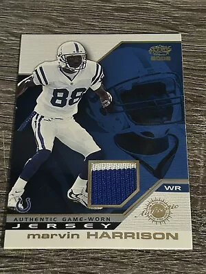 Marvin Harrison 2002 Pacific Authentic GAME WORN Jersey #16 NM-MINT HOF 2-Color • $10