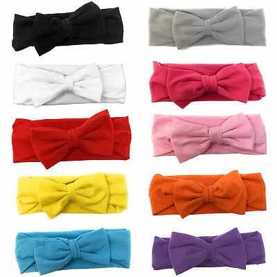 £2.49 • Buy Baby Headband Bow Knot Big Vintage Retro Hair Ribbon Childrens Kids Girls Boys