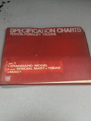 $24 • Buy Toyota Forklift Specification Charts Vol. 1 Manual
