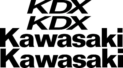 #4634p Kawasaki KDX 400 200 Gloss Black Decals Stickers  • $12.99