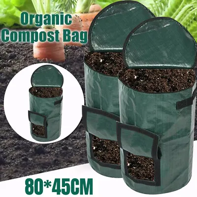 Portable Garden Compostable Kitchen Waste & Organic Compost Bin Collector Bag • £7.99