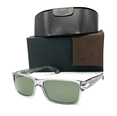 $138.95 • Buy PERSOL PO2803S 309/58 Transparent Gray / Green Polarized 58mm Sunglasses