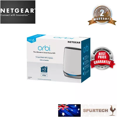 NEW Netgear Orbi RBS850 WIFI 6 AX6000 Tri-Band Add-on Satellite • $489