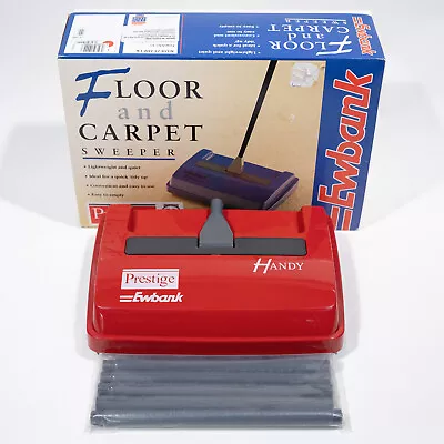 Ewbank 525 Handy Manual Floor & Carpet Sweeper RED England Vintage - Brand New • $69.95