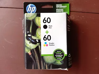 Brand NEW Genuine HP 60 Black & Tri-Color Ink Cartridges Combo Pack *EXP 05/23* • $21