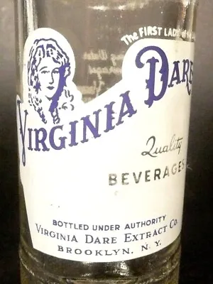 Vintage ACL Soda Pop Bottle: VIRGINIA DARE Of NEW KENSINGTON PA. - 7 Oz ACL • $12.99