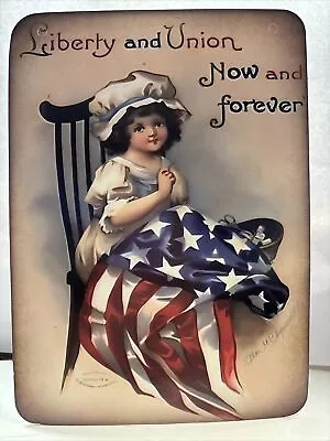 4th Of July Patriotic Independence Decor VINTAGE STYLE Die Cut Cardboard 5 X 7” • $4.99