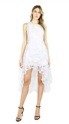 Summer Maxi Dress Women O-Neck Sleeveless Sweet Ball Gown White Size S • £9
