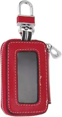 Universal Vehicle Smart Key Case Remote Fob Leather Car Holder Red  • $22.17