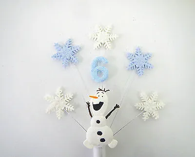 £7.95 • Buy Snowflake, Olaf, Frozen Personalised AGE Birthday Cake Topper  ( No Name )