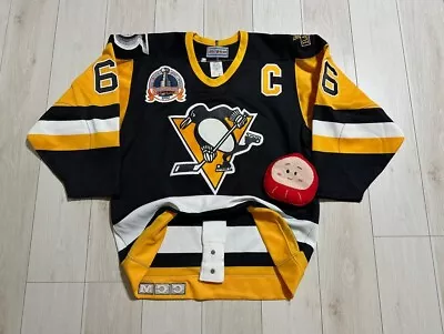 NHL 1992 Pittsburgh Penguins Mario Lemieux CCM Authentic Jersey SIZE 44 • $1199
