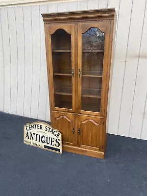 65185 ETHAN ALLEN Maple Curio Cabinet Bookcase • $475