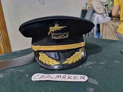 Saudi Gulf Airline Visor Hat Captain Peaked Cap • $84.37