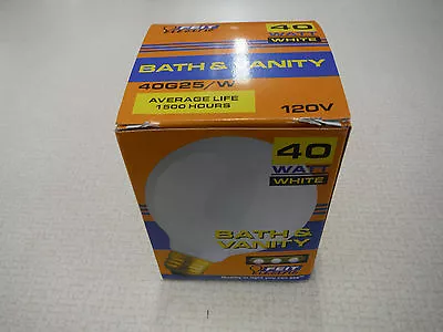 Feit 40G25/W Bath & Vanity Globe Light Bulbs White • $5.98
