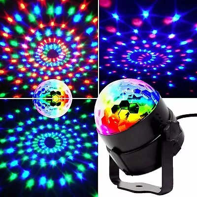 Mini Stage Magic Disco CrystalBall Lamp Effect Rotating DJ Party Lazer LED Light • £7.99