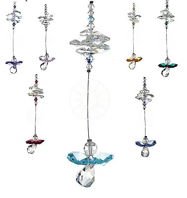 £12.99 • Buy Crystal Guardian Angel Cascade Birthstone Rainbow Maker Suncatcher Hanging