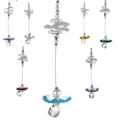 £12.99 • Buy Crystal Guardian Angel Cascade Birthstone Rainbow Maker Suncatcher Hanging