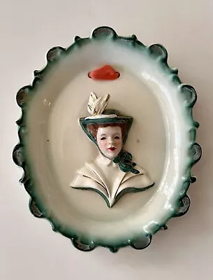 Florence Ceramics - Bust Of Lady Inlaid On Dish Pasadena California • $19.99