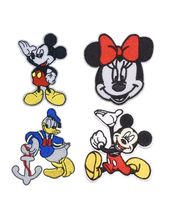 4 Pieces Disney Mickey Mouse Cartoon Embroidery Patch SEW /IRON On Around 3 X2  • $9.99