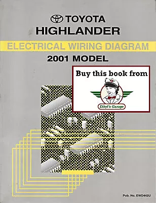 2001 Toyota Highlander Shop Service Repair Electrical Wiring Diagram Manual • $39.95