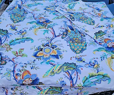 Cynthia Rowley Exotic Floral Print Bedding Peacock Colorful Comforter/Pillowcase • $55