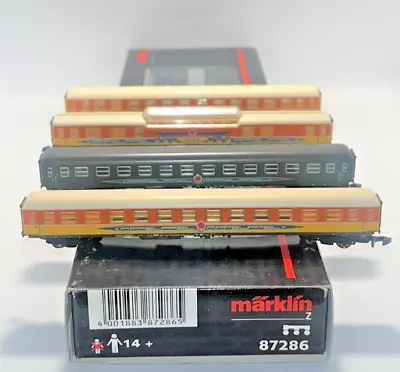 Z Scale Marklin 87286  Apple Arrow  Set Of 4 Passenger Cars Original Box *RARE* • $189.99