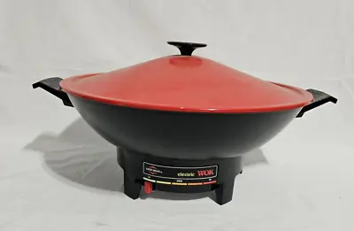 Vintage West Bend Non Stick Electric Wok Red Model 79525  • $22.50