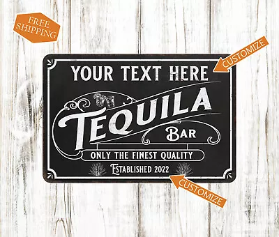 Personalized Tequila Bar Sign Alcohol Beer Man Cave Metal Decor 108120123001 • $71.95