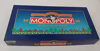 Vtg Deluxe Anniversary Edition Monopoly Board Game Parker Brothers 1984 • $18.50