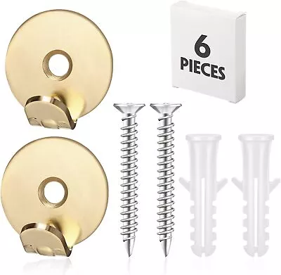 Hotop Mirror Hooks 2 Pcs Heavy Duty Picture 1 Hole Fixings Hanging Frame Hanger • £6.35