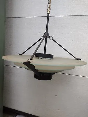 Mid Century Atomic Poul Henningsen Style Hanging Lamp Pendant Light  • $200