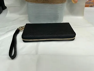 Coach Long Zip Around Wallet In Black Or Signature Canvas (You Pick) NWOB • $192.20